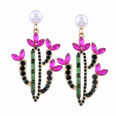 Buy Ferosh Ilus Cactus Earrings - Purplle