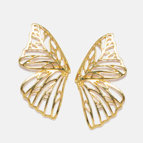 Buy Ferosh Satine Butterfly Gold Earrings - Purplle