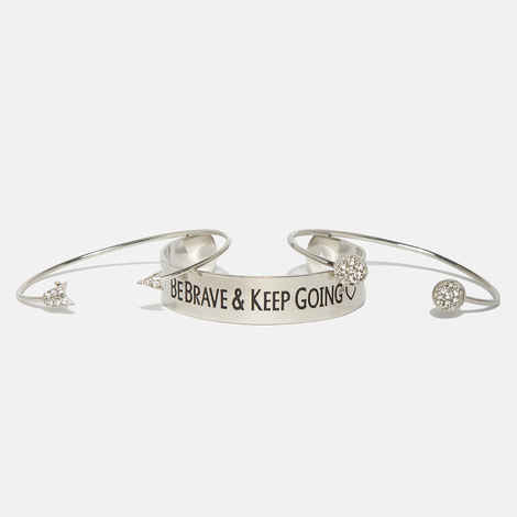 Buy Ferosh Rihi Silver Bracelet Set - Purplle