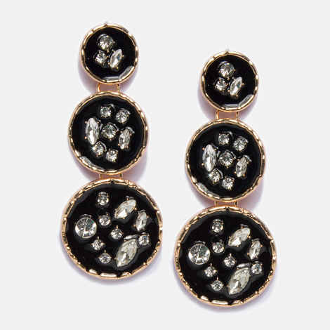 Buy Ferosh Designer Zwart Drop Earrings - Purplle