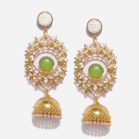 Buy Ferosh Fiorello Drop Jhumki Earrings - Purplle