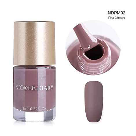 Buy NICOLE DIARY Nail Polish Matte Effect Manicure Nail Art Lacquer Varnish Polish (NDPM02) (9 ml) - Purplle
