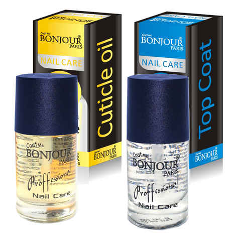Bonjour Paris Cuticle Oil/Top Nail Polish with Absolute Nail Care - Set of 2 (18 ml)