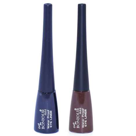 Buy Bonjour Paris Waterproof Eye Liner, Black/Brown (10 ml) - Purplle