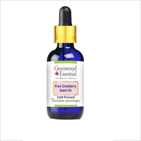 Buy Greenwood Essential Pure Cranberry Seed Oil (Vaccinium macrocarpon) with Glass Dropper 100% Natural Therapeutic Grade Cold Pressed (100 ml) - Purplle