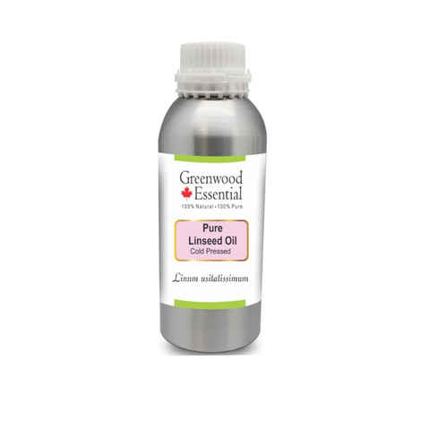 Greenwood Essential Pure Linseed Oil (Linum usitatissimum) 100% Natural Therapeutic Grade Cold Pressed (300 ml)