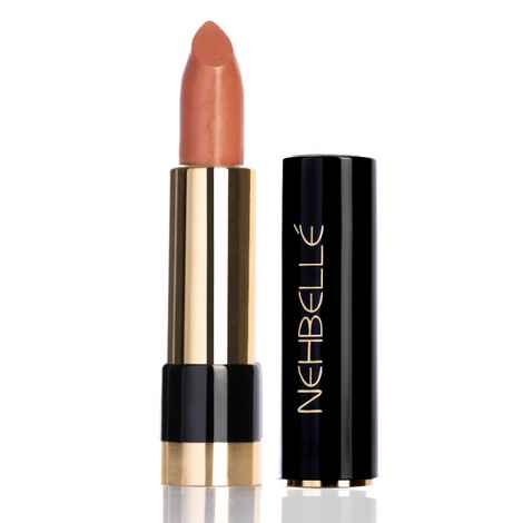 Buy Nehbelle Lipstick Gold Collection 004 Wood Polish, Coral Peach Polishing Glitter, Light Salmon, 0.14 Ounce (4.2 g) - Purplle