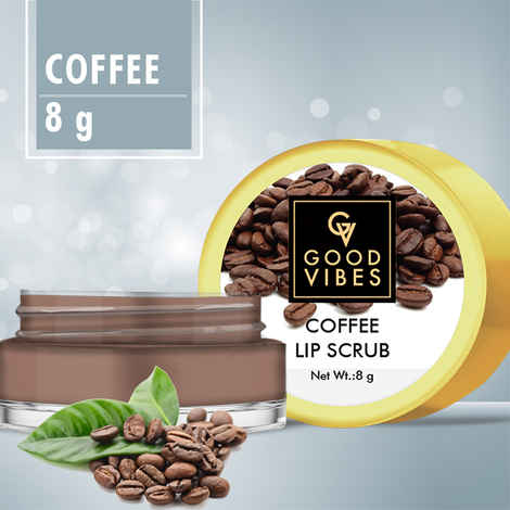 Good Vibes Coffee Lip Scrub | Lightweight, Exfoliating, Protect & Nourishes Lips | Paraben Free | No Animal Testing (8 g)