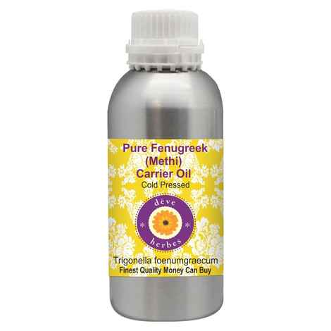 Buy Deve Herbes Pure Fenugreek (Methi) Carrier Oil (Trigonella foenumgraecum) Natural Therapeutic Grade Cold Pressed 300ml - Purplle