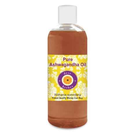 Buy Deve Herbes Pure Ashwagandha Oil (Withania somnifera) 100% Natural Therapeutic Grade (200 ml) - Purplle
