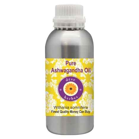 Buy Deve Herbes Pure Ashwagandha Oil (Withania somnifera) 100% Natural Therapeutic Grade (630 ml) - Purplle