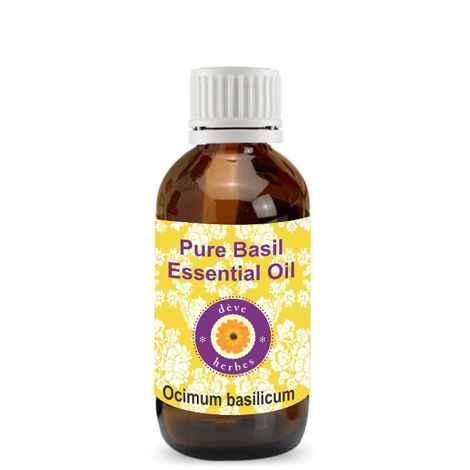 Buy Deve Herbes Pure Basil Essential Oil (Ocimum basilicum) 100% Natural Therapeutic Grade Steam Distilled (100 ml) - Purplle