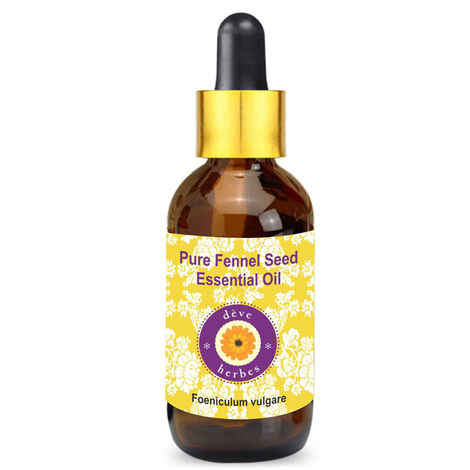 Buy Deve Herbes Pure Fennel Seed Essential Oil (Foeniculum vulgare) with Glass Dropper Natural Therapeutic Grade Steam Distilled 50ml - Purplle