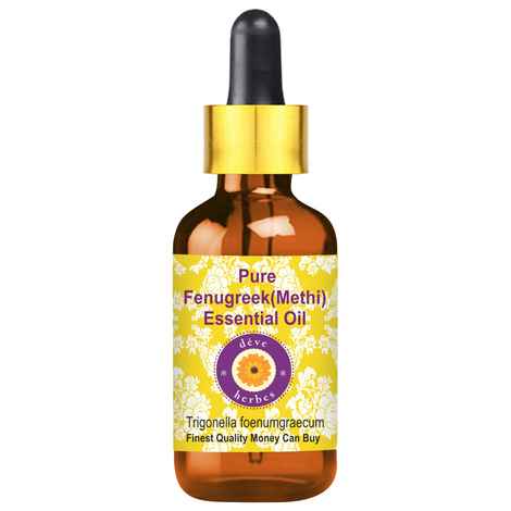 Buy Deve Herbes Pure Fenugreek (Methi) Essential Oil (Trigonella foenumgraecum) with Glass Dropper Natural Therapeutic Grade Steam Distilled 30ml - Purplle
