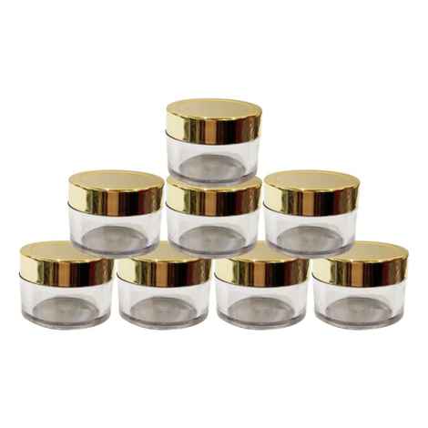 Buy Avnii Organic's Cosmetics Shan Jars, Capacity , with Very Beautiful Gold Lids, For Lip Balms, DIY Skin Care, Pack Of 8 (15 g) - Purplle