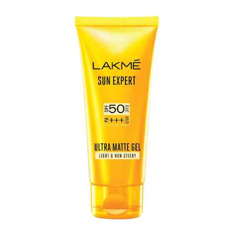 Buy Lakme Sun Expert Gel light Sunscreen, SPF 50 PA+++ | Broad spectrum UVA/B protection | Blue light protection | No White Cast | for all dry, oily, normal skin| Matte Finish 100gm - Purplle
