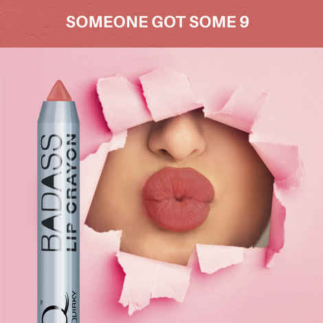Stay Quirky BadAss Lip Crayon|Transfer-Proof| Smudge-Proof| Intense Pigmentation| Lipstick|Vegan| Nude - Someone Got Some 9 (2.8 g)