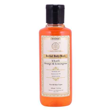 Buy Khadi Natural Ayurvedic Orange & Lemongrass Body Wash (210 ml) - Purplle