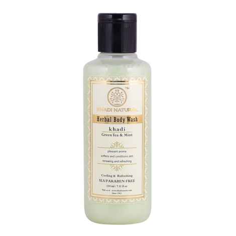 Buy Khadi Natural Ayurvedic Green Tea & Mint Body Wash Sls & Paraben Free (210 ml) - Purplle