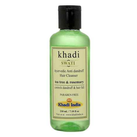 Khadi Ayurvedic Anti Dandruff Hair Cleanser With Tea Tree & Rosemary (210 ml) By Swati Gramodyog