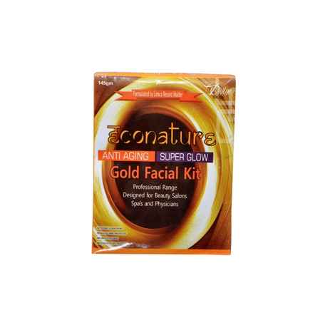 Econature Anti Aging Super Glow Gold Facial Kit (145 g)