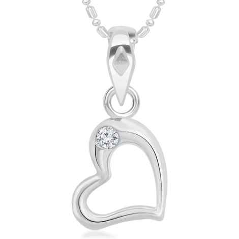 Buy Srikara Alloy Single CZ / AD Hollow Heart Fashion Jewellery Pendant with Chain - SKP2852R - Purplle