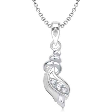 Buy Srikara Alloy Rhodium Plated CZ/AD Good-looking Fashion Jewellery Pendant Chain - SKP1324R - Purplle