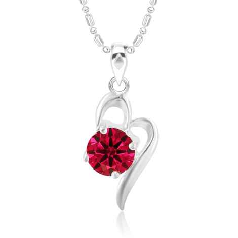 Buy Srikara Alloy Titled Heart Red Solitaire Fashion Jewellery Pendant with Chain - SKP2898R - Purplle