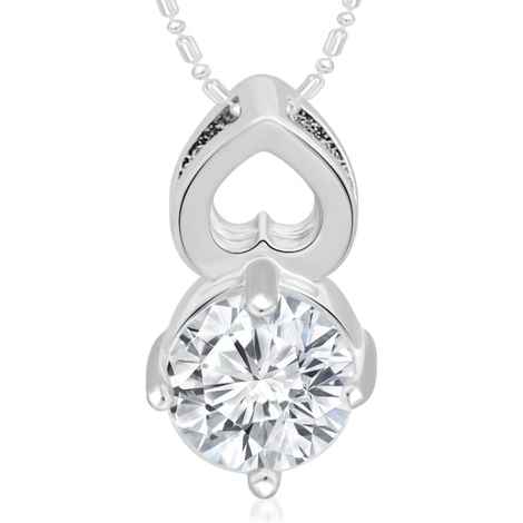 Buy Srikara Alloy Inverted Heart Single Solitaire Fashion Jewelry Pendant with Chain - SKP2959R - Purplle