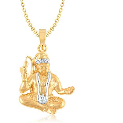 Buy Srikara Alloy Gold Plated CZ / AD Fashion Jewellery Pendant with Chain - SKP1011G - Purplle