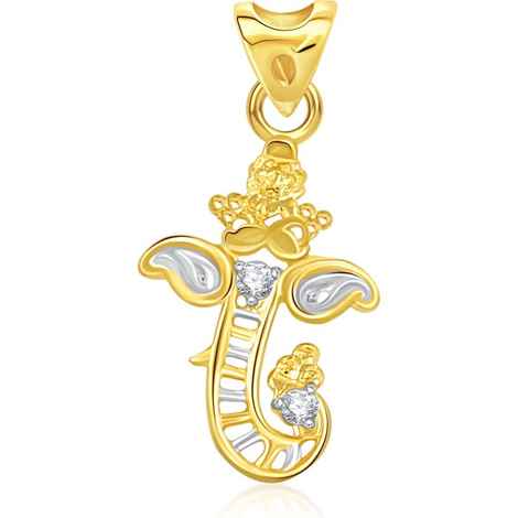 Buy Srikara Alloy Gold Plated CZ / AD Siddhidhata Fashion Jewelry Pendant with Chain - SKP1883G - Purplle