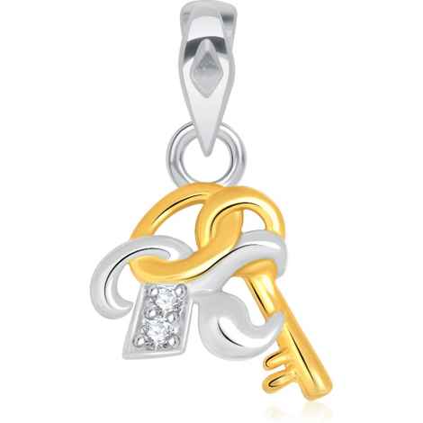 Buy Srikara Alloy Gold Plated CZ/AD Initial Letter K Fashion Jewellery Pendant Chain - SKP1582G - Purplle