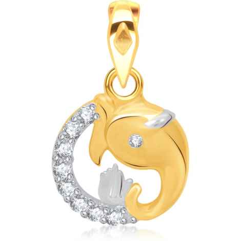 Buy Srikara Alloy Gold Plated CZ / AD Sumukha Fashion Jewellery Pendant with Chain - SKP1506G - Purplle