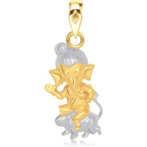Buy Srikara Alloy Gold Plated CZ / AD Bal Ganesh Fashion Jewelry Pendant with Chain - SKP1439G - Purplle