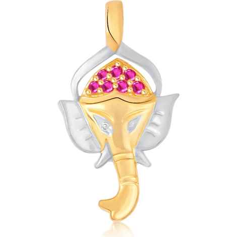 Buy Srikara Alloy Gold Plated CZ / AD Gannayaka Fashion Jewellery Pendant with Chain - SKP1487G - Purplle