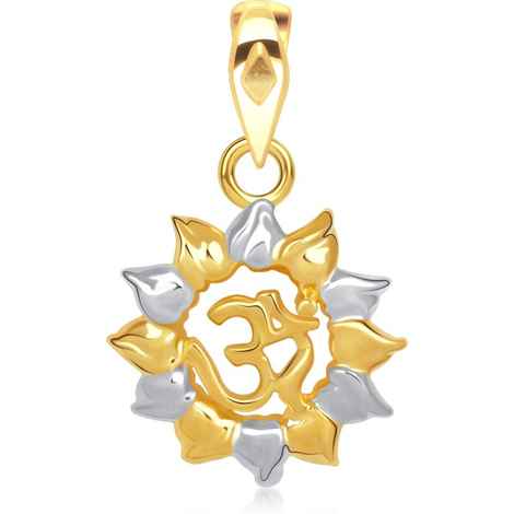 Buy Srikara Alloy Gold Plated CZ / AD Tejaswi Om Fashion Jewelry Pendant with Chain - SKP1428G - Purplle