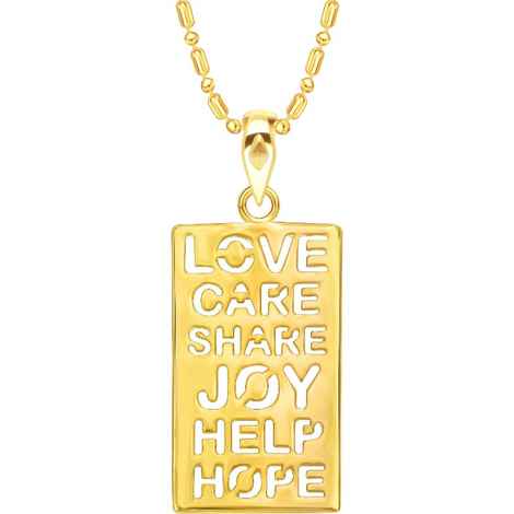 Buy Srikara Alloy Gold Plated CZ/AD Beinng Humann Fashion Jewelry Pendant with Chain - SKP2219G - Purplle