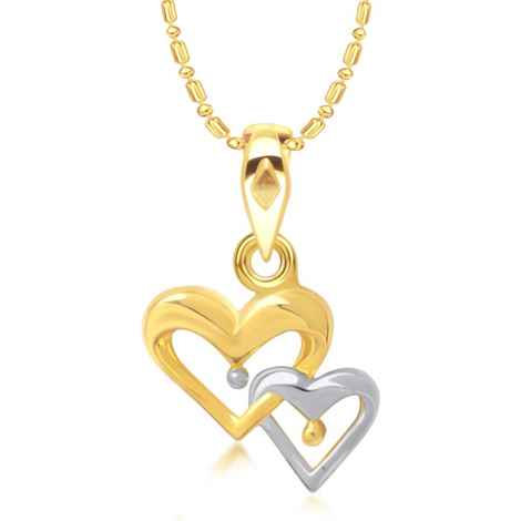 Buy Srikara Togetherness Forever Heart Shape Fashion Jewellery Pendant with Chain - SKP1339G - Purplle