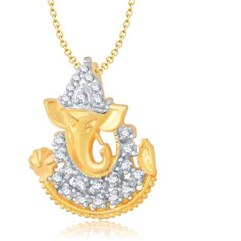 Buy Srikara Alloy Gold Plated CZ / AD Fashion Jewellery Pendant with Chain - SKP1009G - Purplle