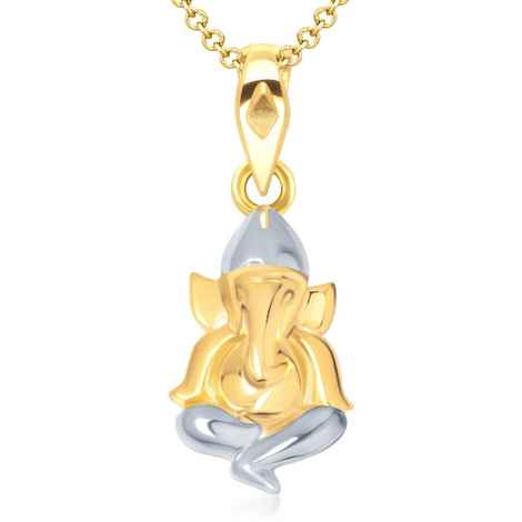 Buy Srikara Alloy Gold Plated CZ / AD Maheshwaram Fashion Jewelry Pendant with Chain - SKP1261G - Purplle