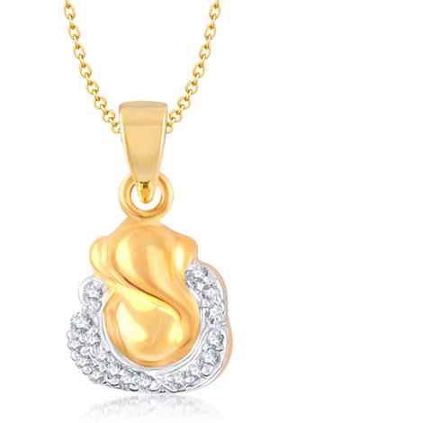 Buy Srikara Alloy Gold Plated CZ / AD Fashion Jewellery Pendant with Chain - SKP1023G - Purplle
