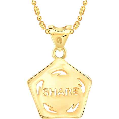 Buy Srikara Alloy Gold Plated CZ Beinng Humann Share Fashion Jewelry Pendant Chain - SKP2225G - Purplle