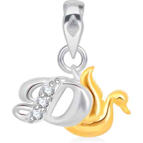 Buy Srikara Alloy Gold Plated CZ/AD Initial Letter D Fashion Jewellery Pendant Chain - SKP1576G - Purplle