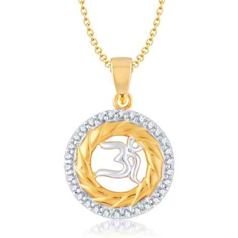 Buy Srikara Alloy Gold Plated CZ / AD Fashion Jewellery Pendant with Chain - SKP1014G - Purplle