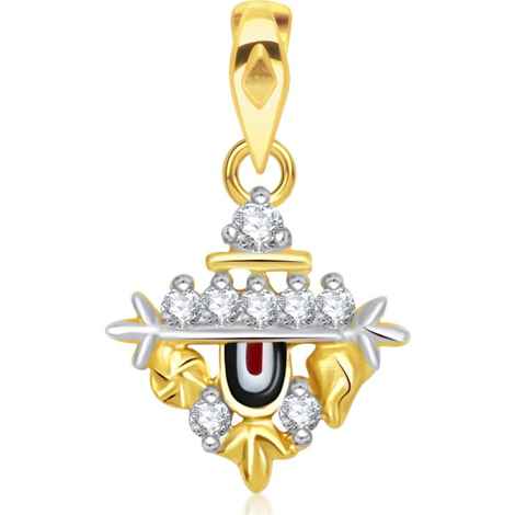 Buy Srikara Alloy Gold Plated CZ / AD Lord Balaji Fashion Jewelry Pendant with Chain - SKP1914G - Purplle