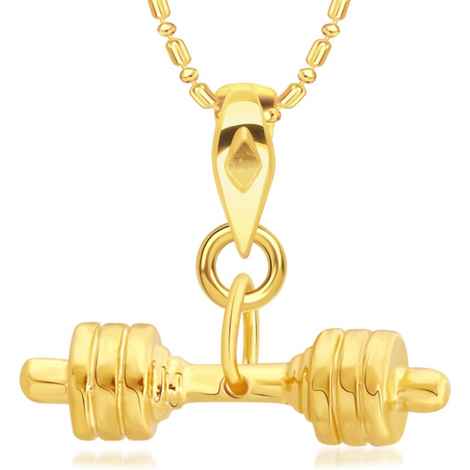 Buy Srikara Alloy Gold Plated CZ/AD Sports n Fitness Dumbell Fashion Jewelry Pendant - SKP2150G - Purplle