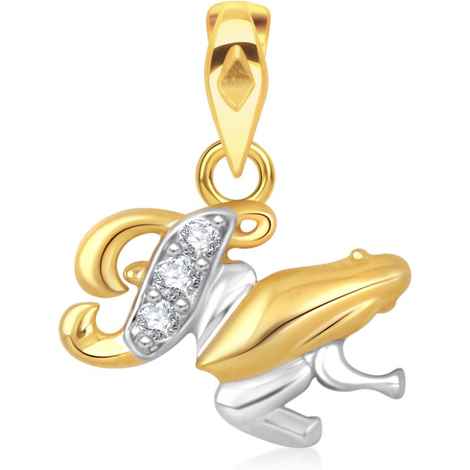 Buy Srikara Alloy Gold Plated CZ/AD Initial Letter F Fashion Jewellery Pendant Chain - SKP1549G - Purplle