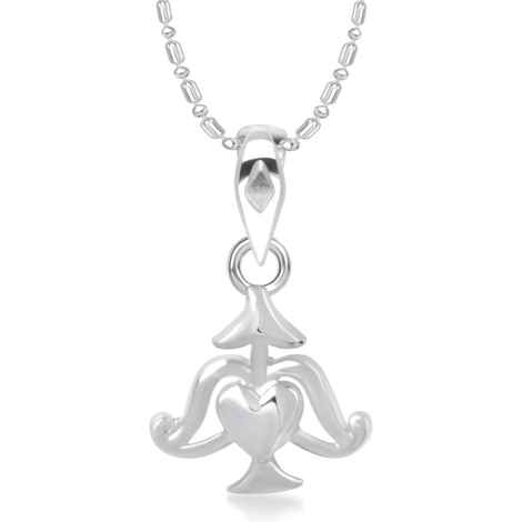 Buy Srikara Alloy Rhodium Plated CZ/AD Exquisite Heart Shape Fashion Jewelry Pendant - SKP1370R - Purplle