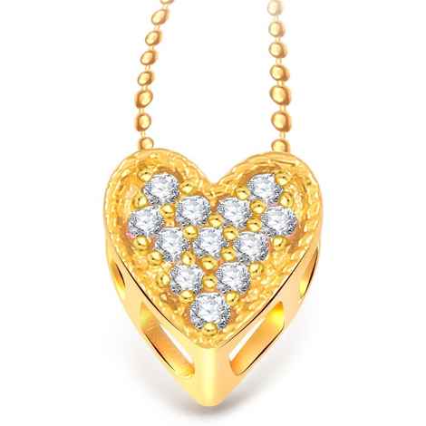 Buy Srikara Alloy Gold Plated CZ / AD Tiny Heart Valentine Fashion Jewellery Pendant - SKP1934G - Purplle