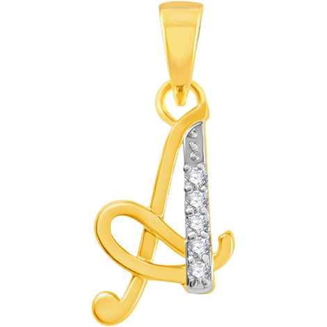 Buy Srikara Alloy Gold Plated CZ / AD Fashion Jewellery Pendant with Chain - SKP1097G - Purplle